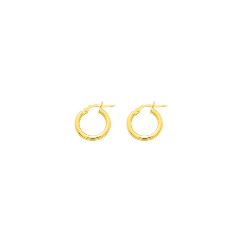 9 Carat Gold Hoop Earrings 1cm