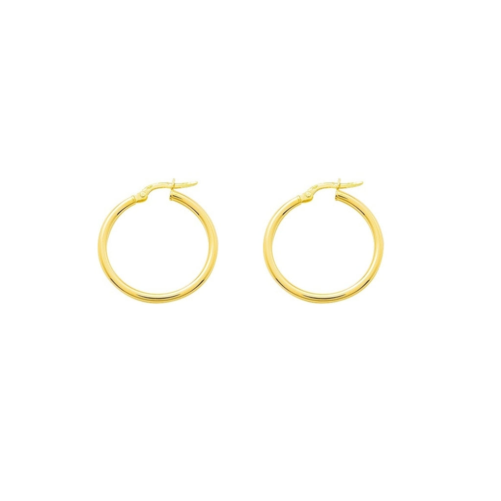 9 Carat Gold Hoop Earrings 2.5cm