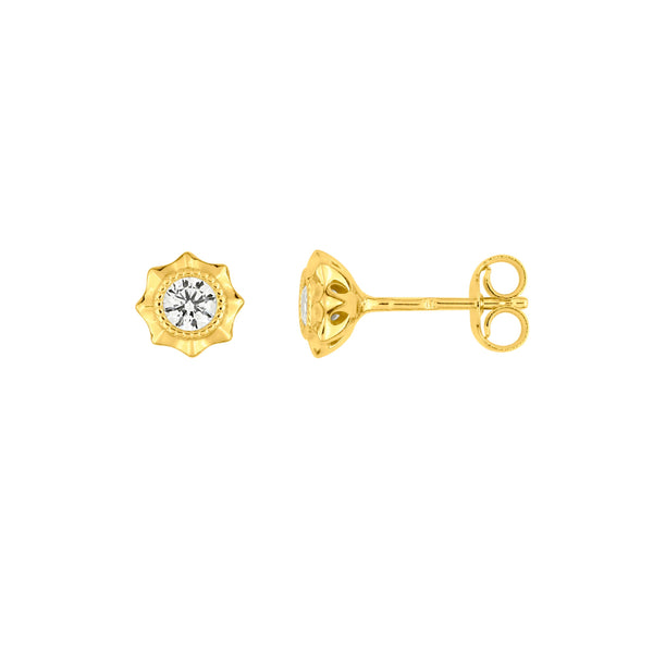 9 Carat Gold Ornate Stud Earrings