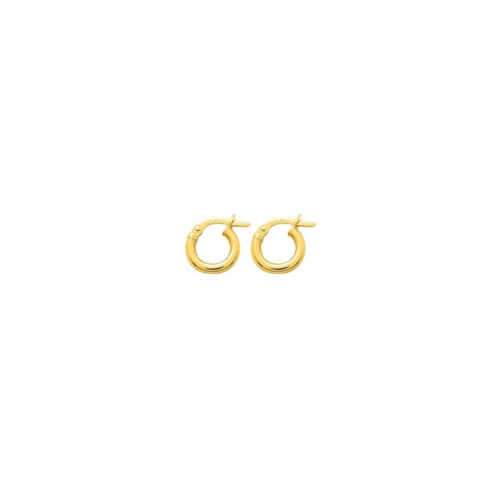 9 Carat Gold Hoop Earrings 1cm