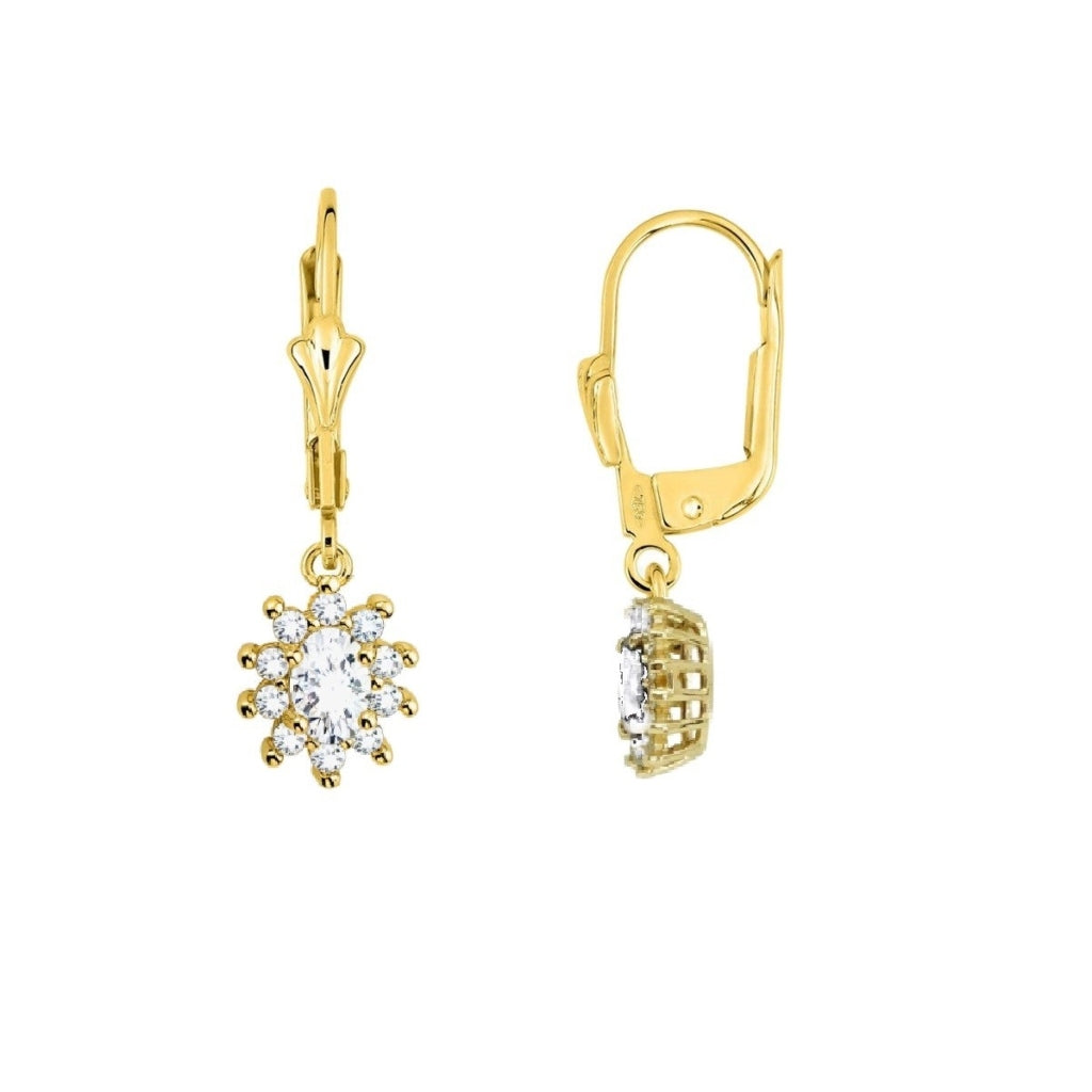 Gold Cluster Drop Earrings | Fleur