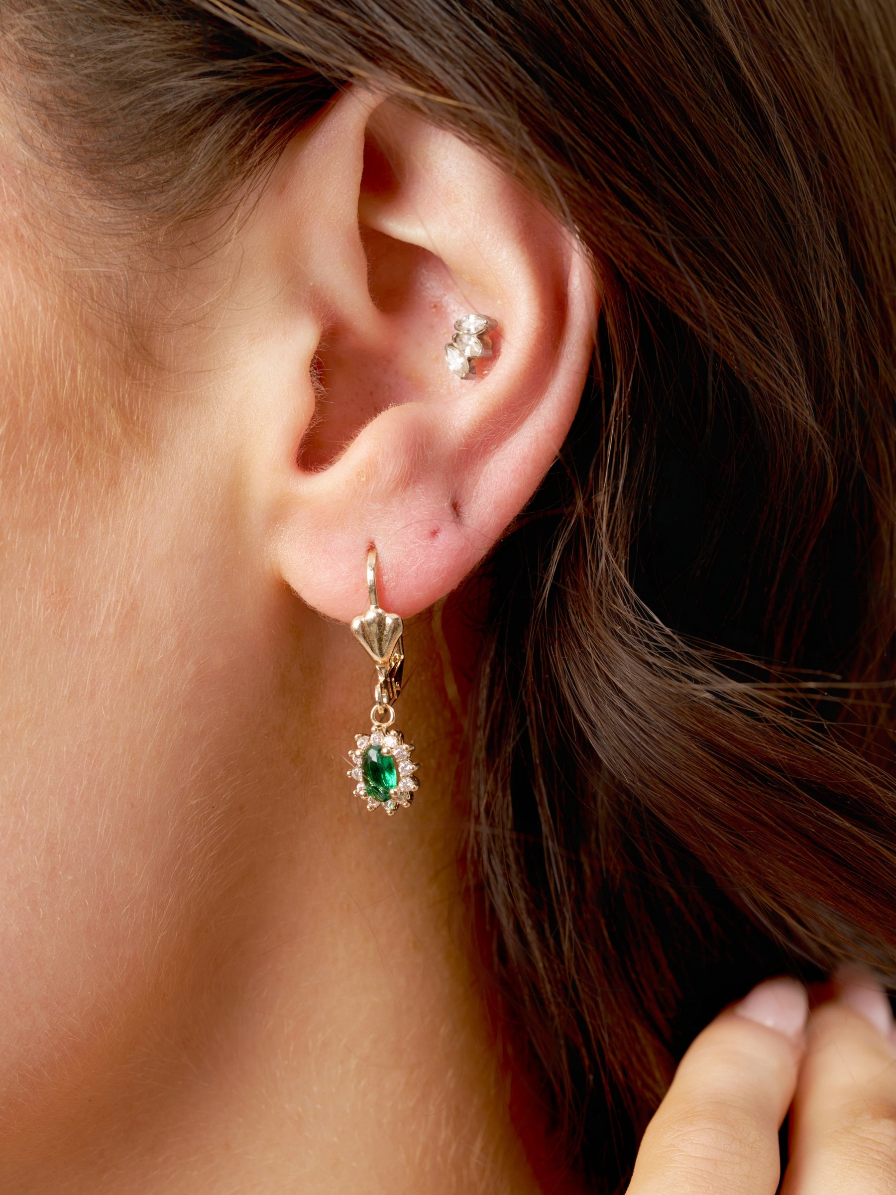 Gold Cluster Drop Earrings | Fleur