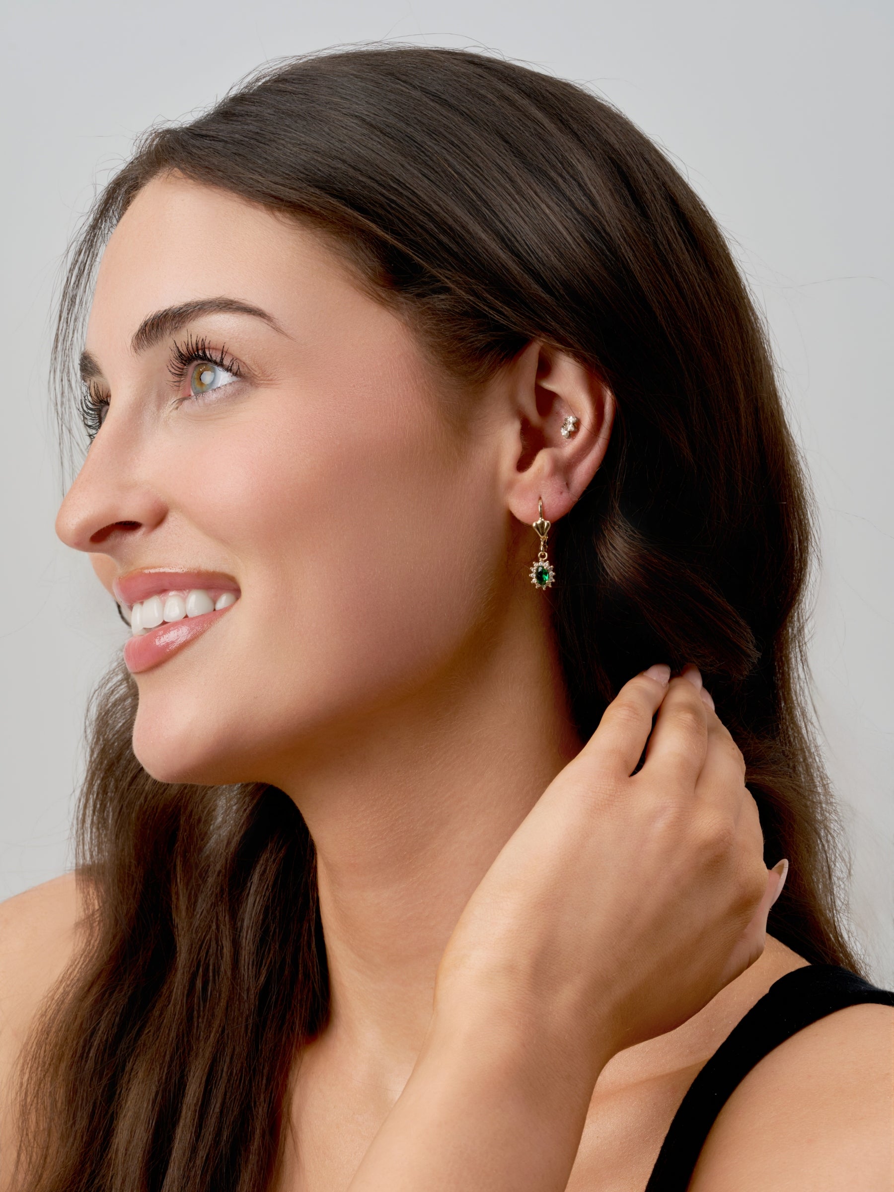 Gold Cluster Drop Earrings | Fleur