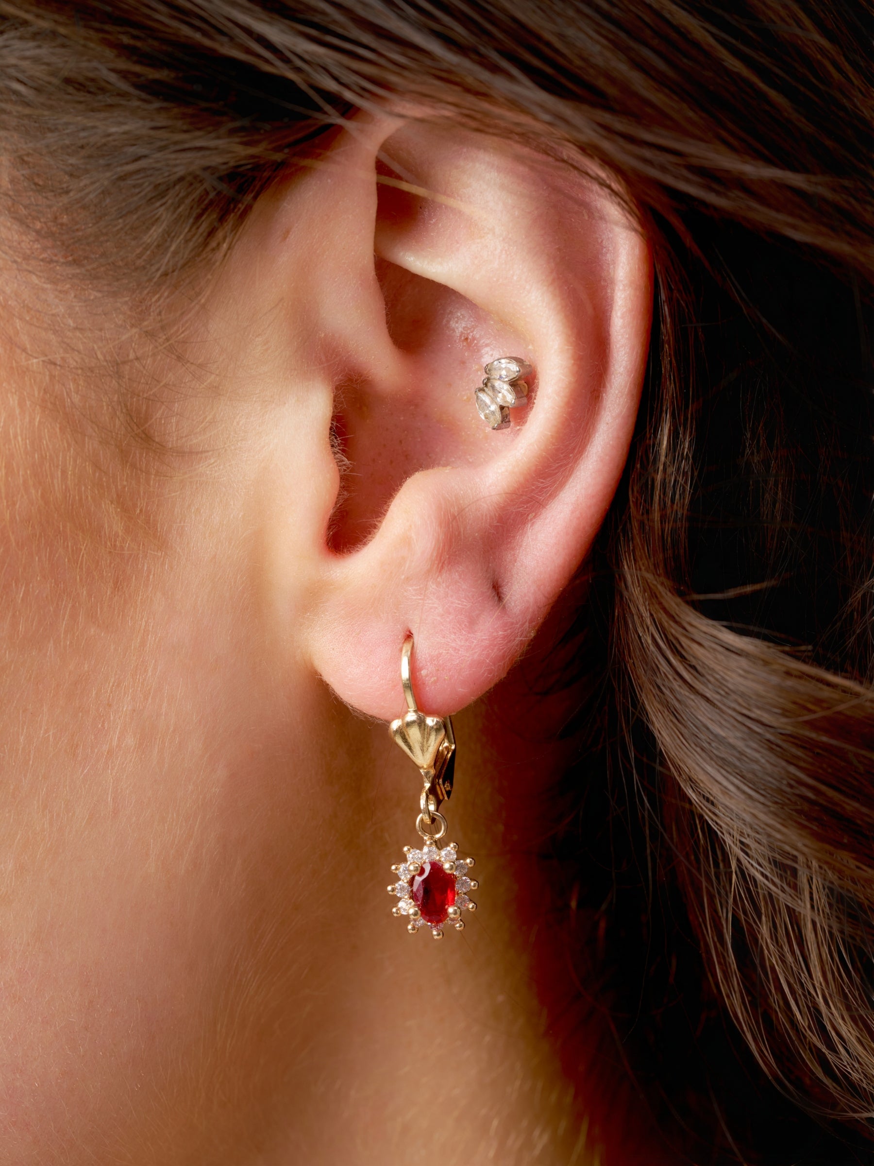 Gold Cluster Drop Earrings | Fleur