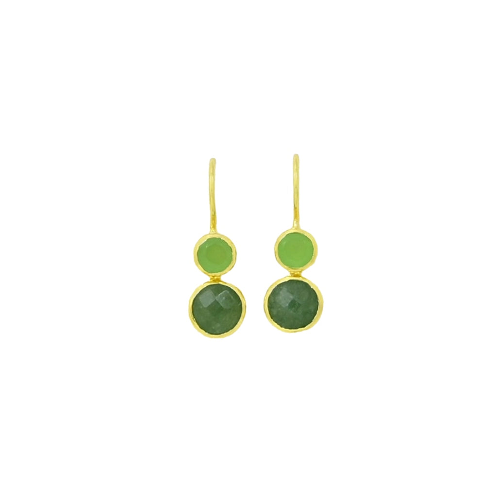 Gold Gemstone Drop Earrings | Delphine | Noyre