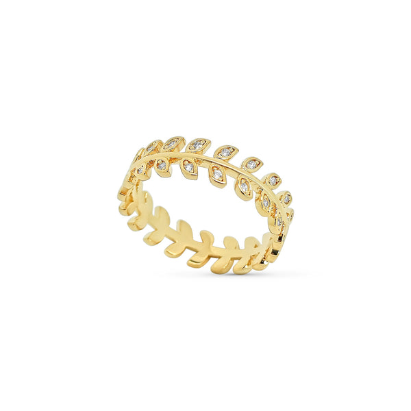 Gold Leaf Design Ring | Flossa