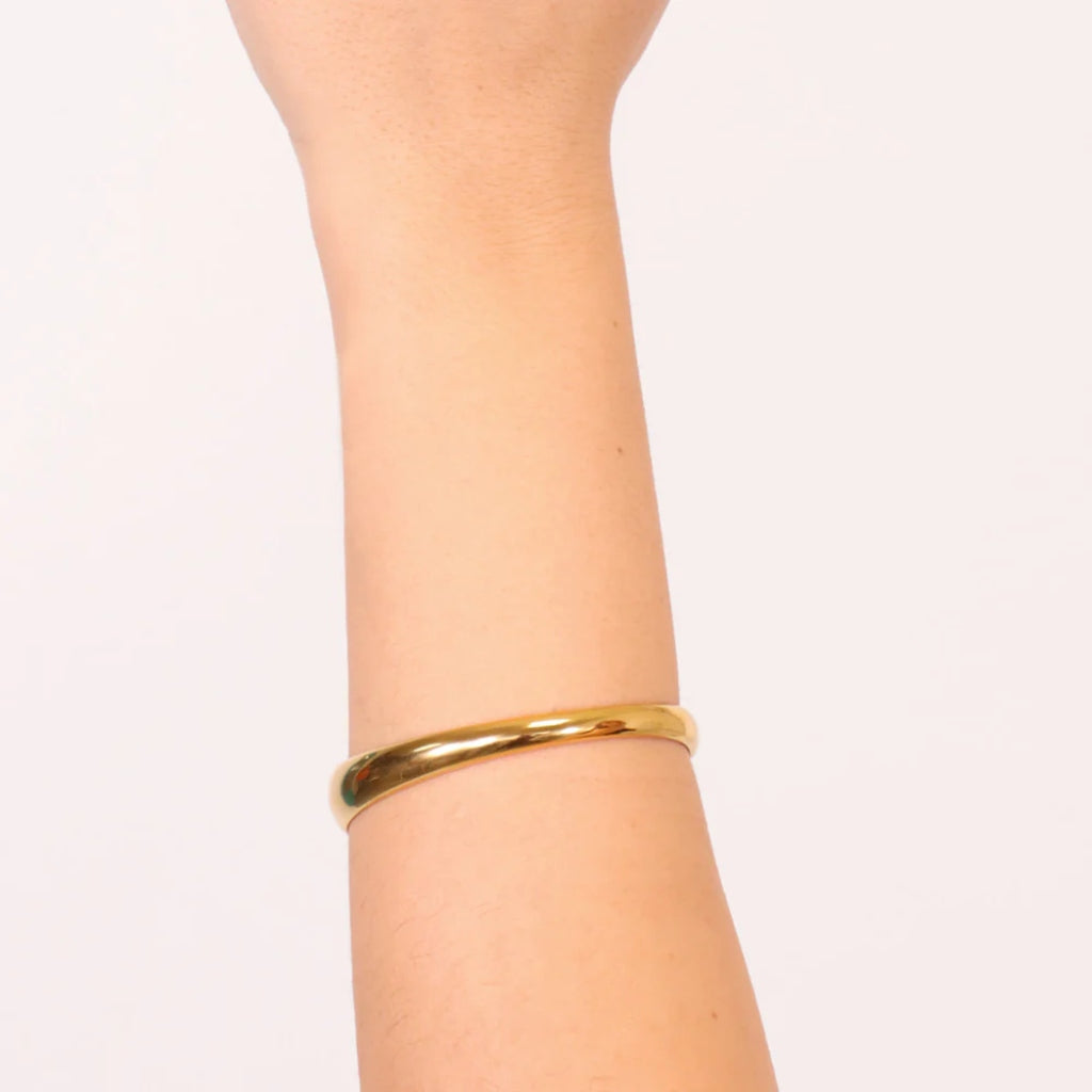 Gold Minimalist Cuff Bangle Bracelet | Anartxy