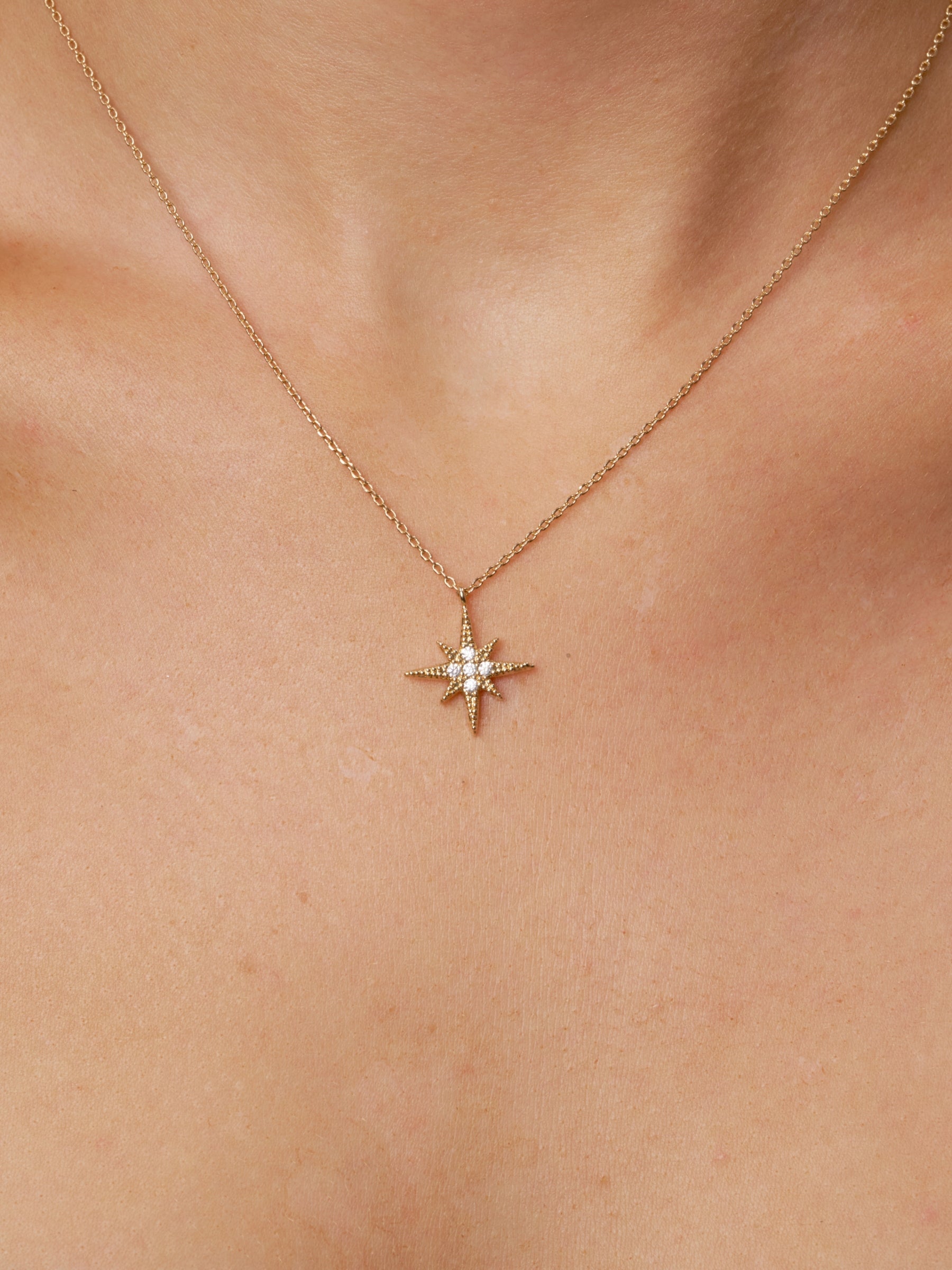 Gold North Star Necklace | Vila