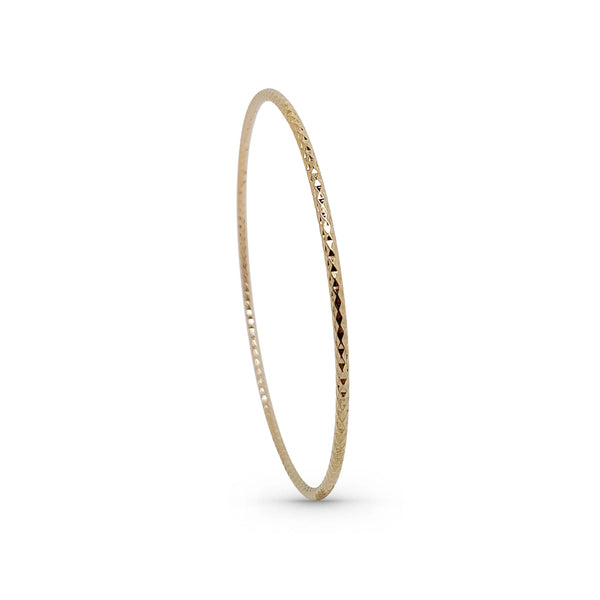 Gold Textured Bangle Bracelet | Dormi