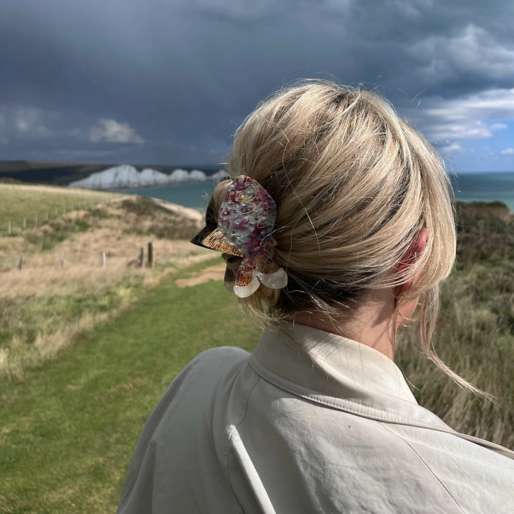 Hand-Painted Claw Hair Clip | Goldfish | Solar Eclipse
