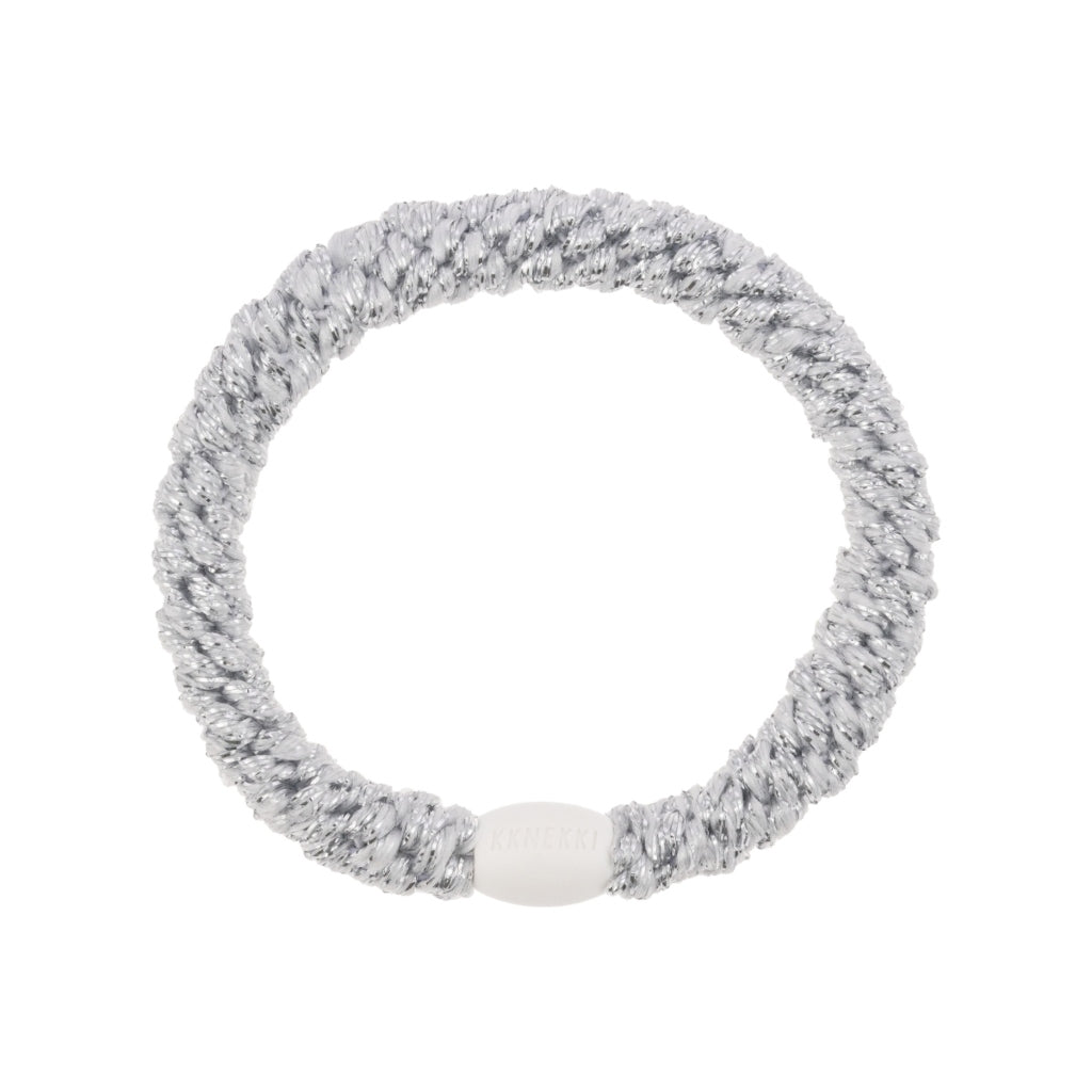 Kknekki Hair Tie | Glitter | Metallic Silver