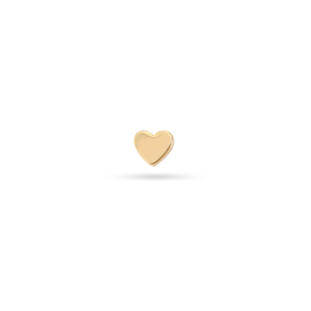Love Heart Ball Back Single Stud Earring | Anartxy