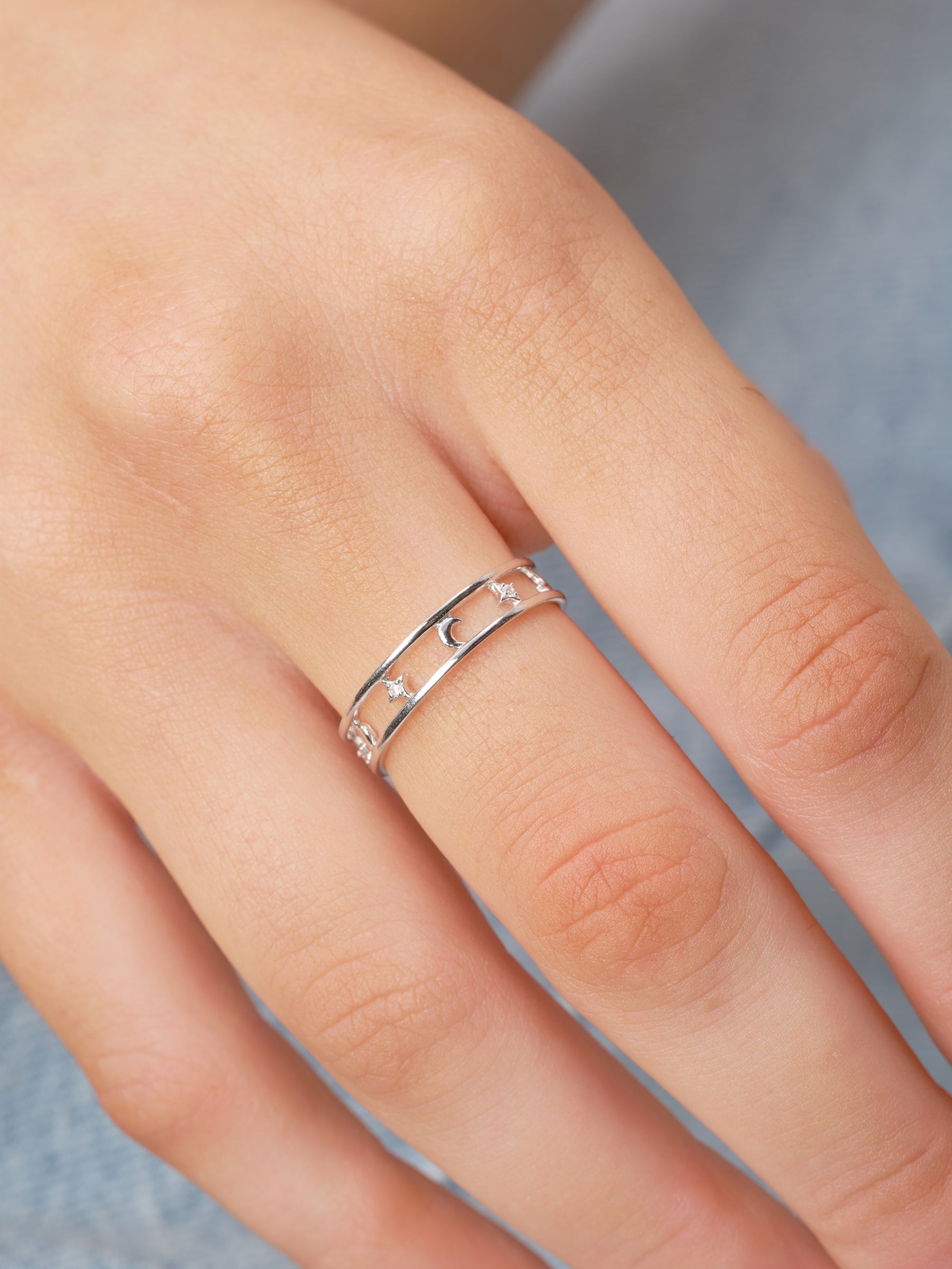 Silver Celestial Cut Out Ring | Nisu