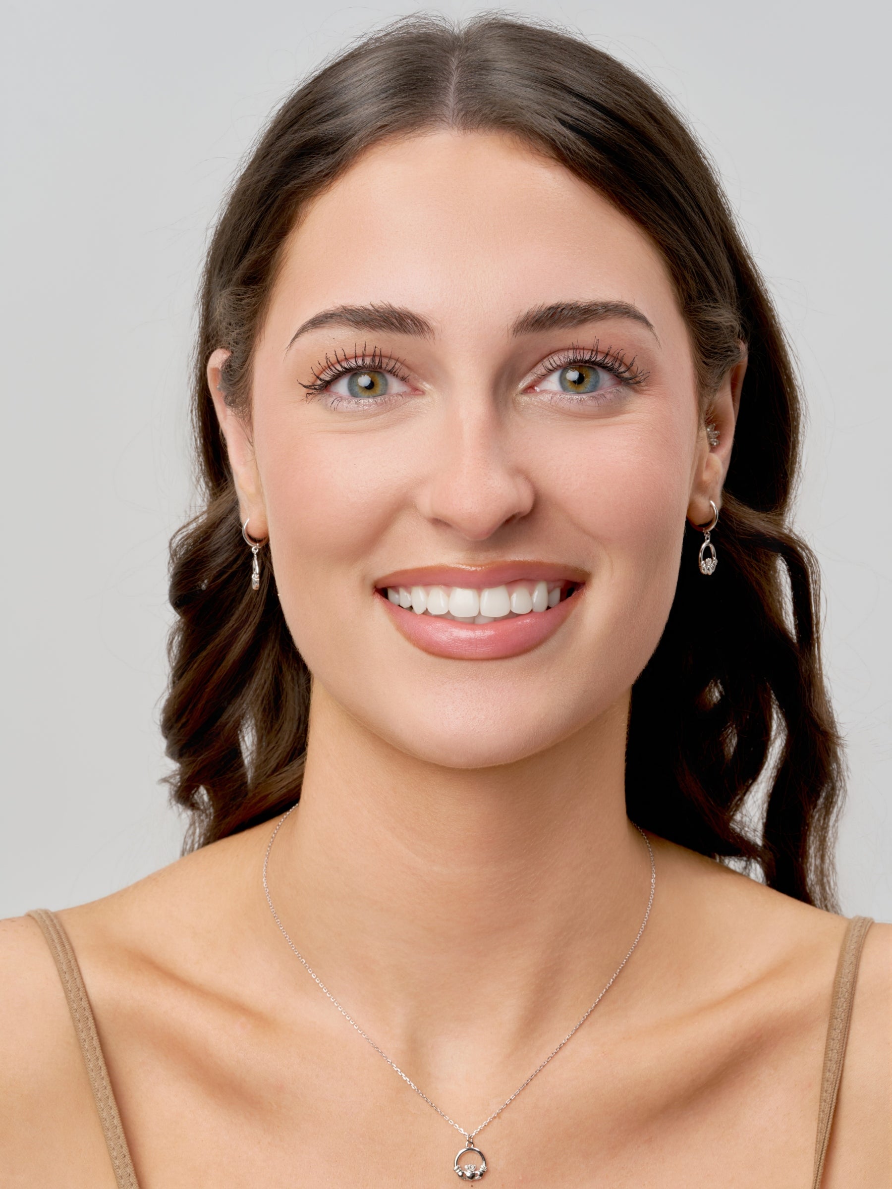 Silver Claddagh Charm Earrings | Fiadh