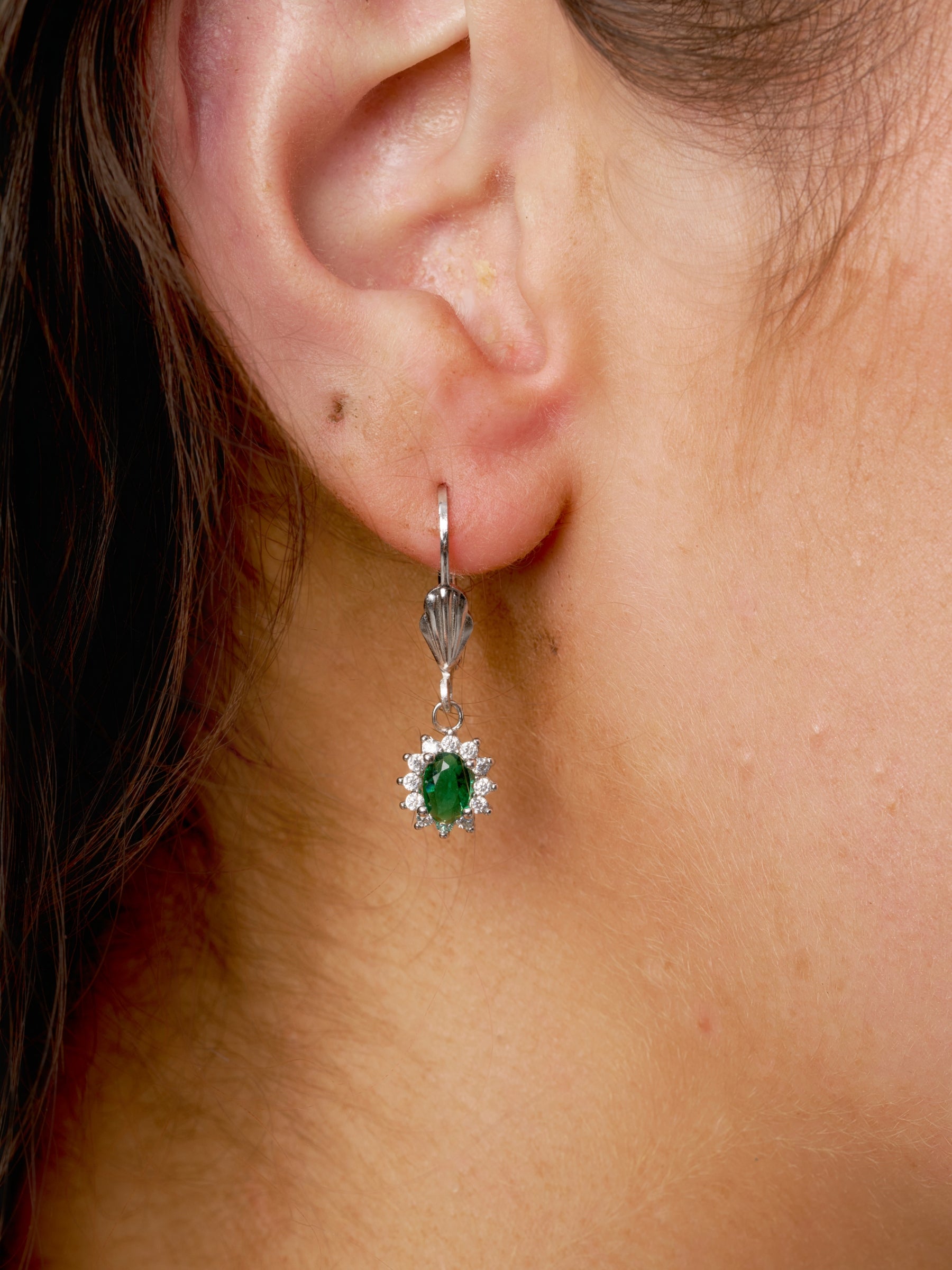 Silver Cluster Drop Earrings | Fleur