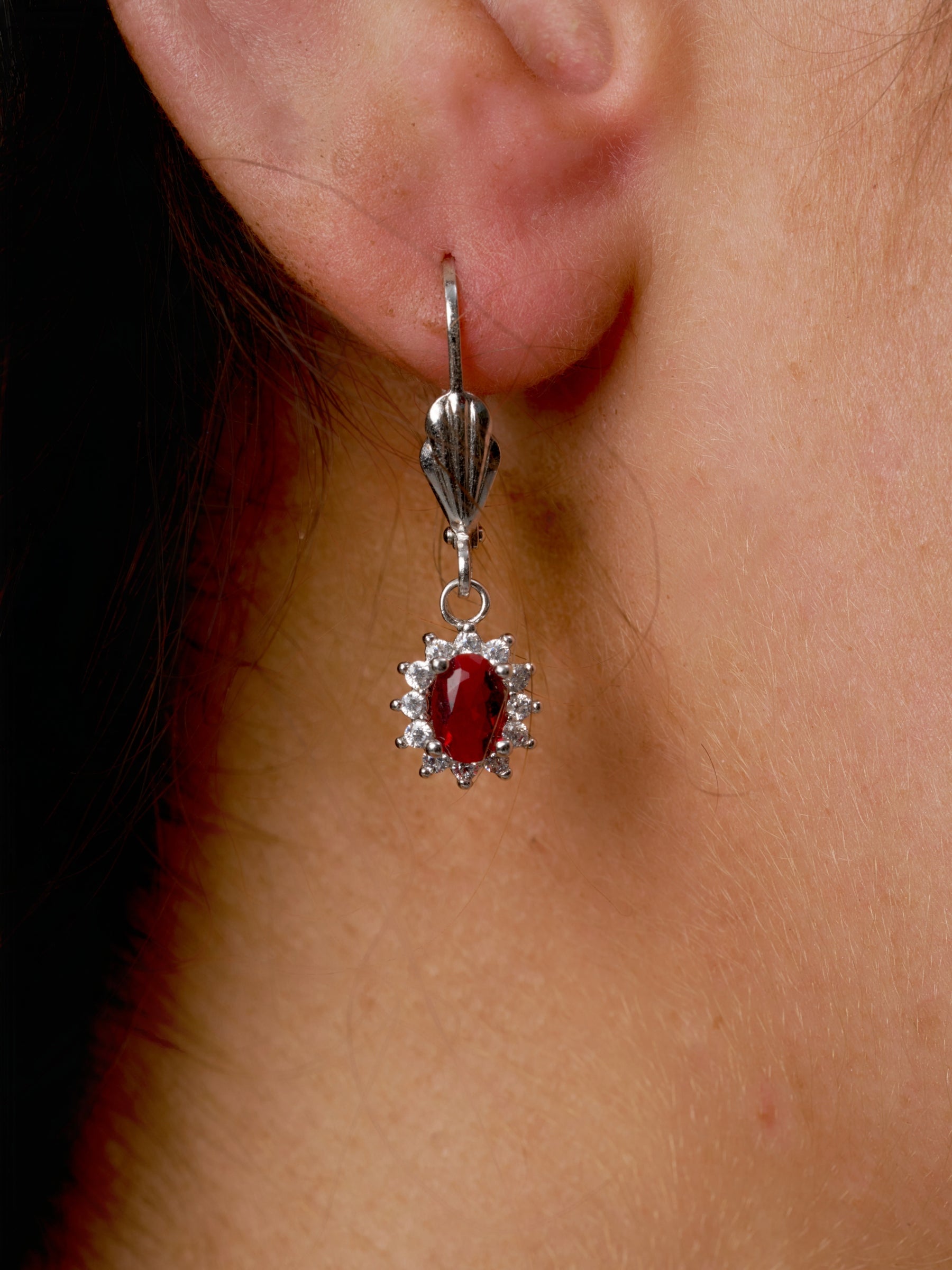 Silver Cluster Drop Earrings | Fleur