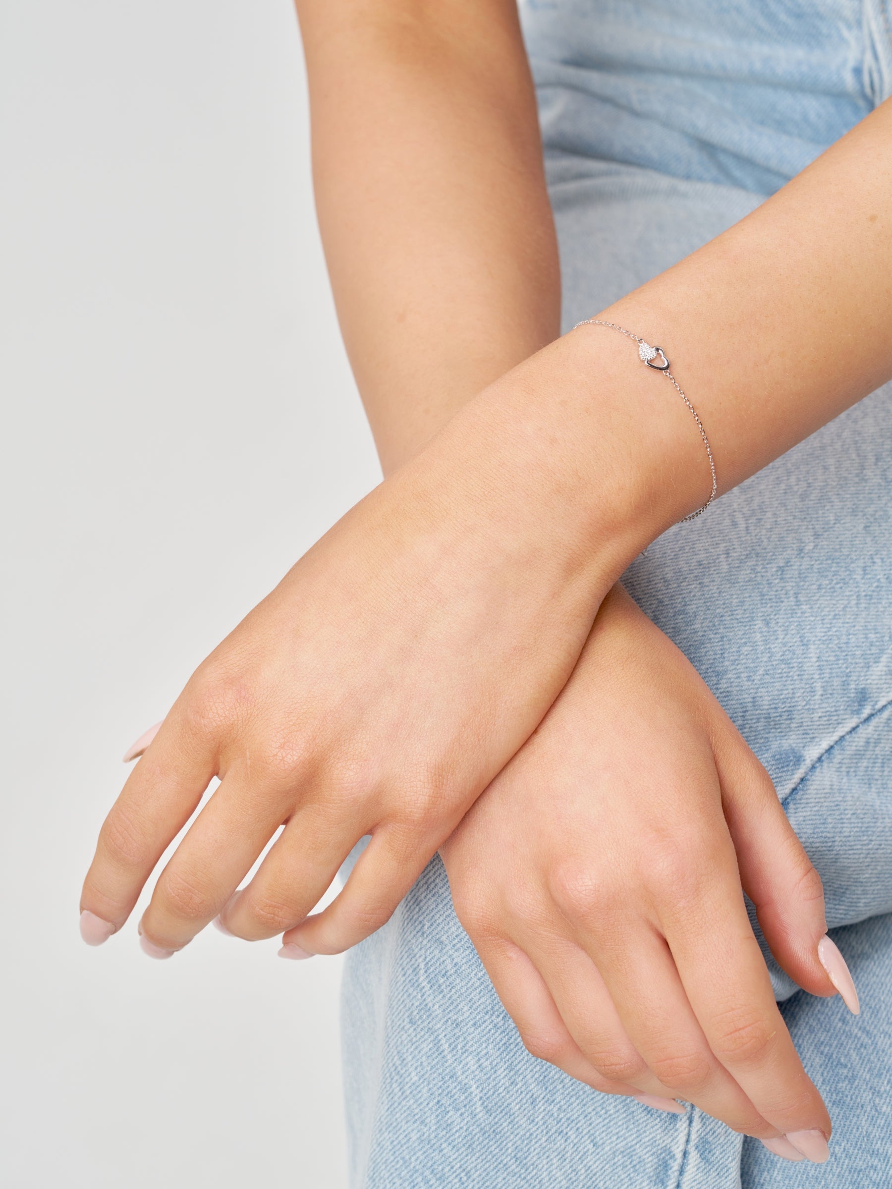 Silver Double Heart Bracelet | Effy