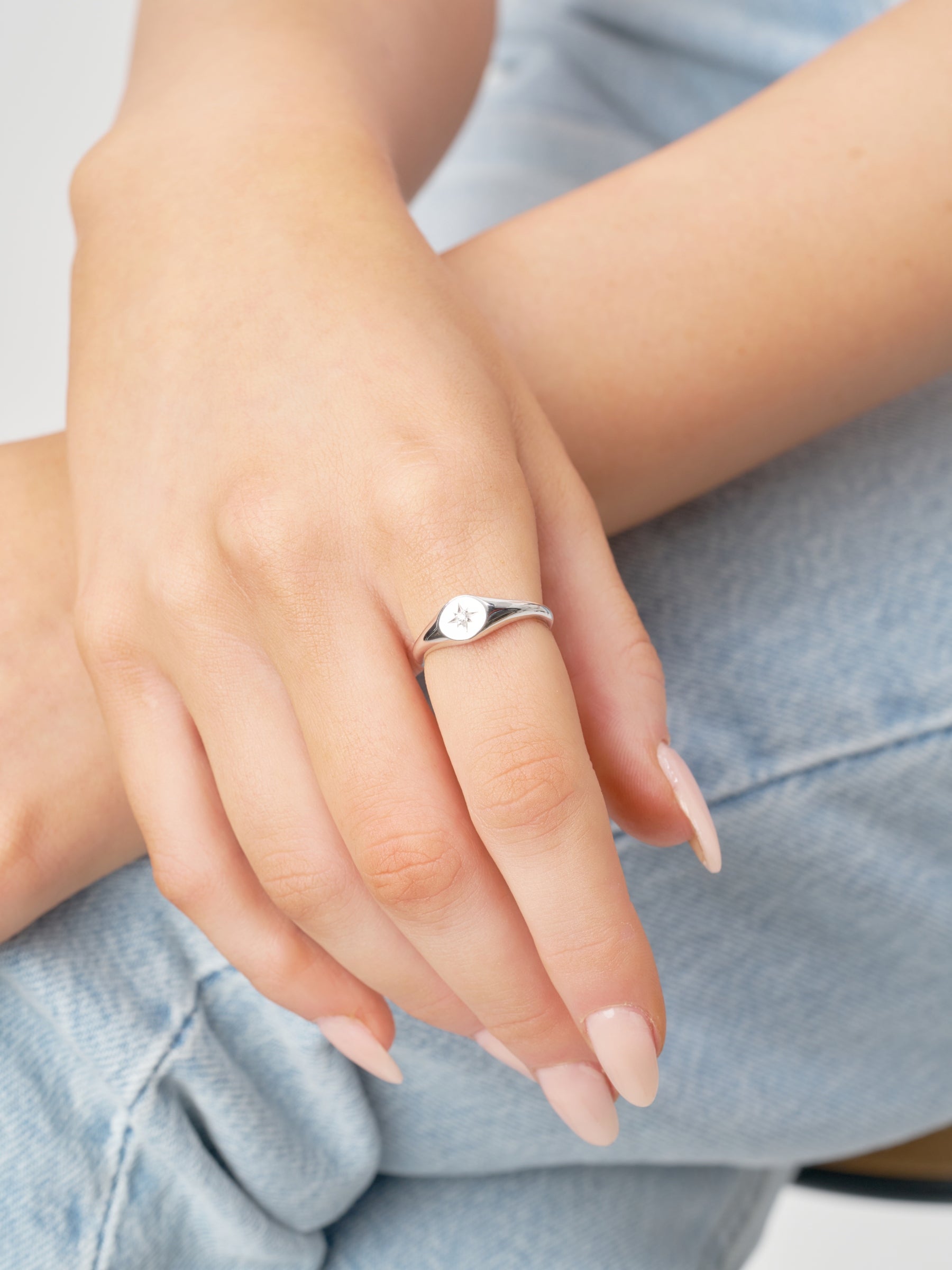 Silver North Star Signet Ring | Zoli