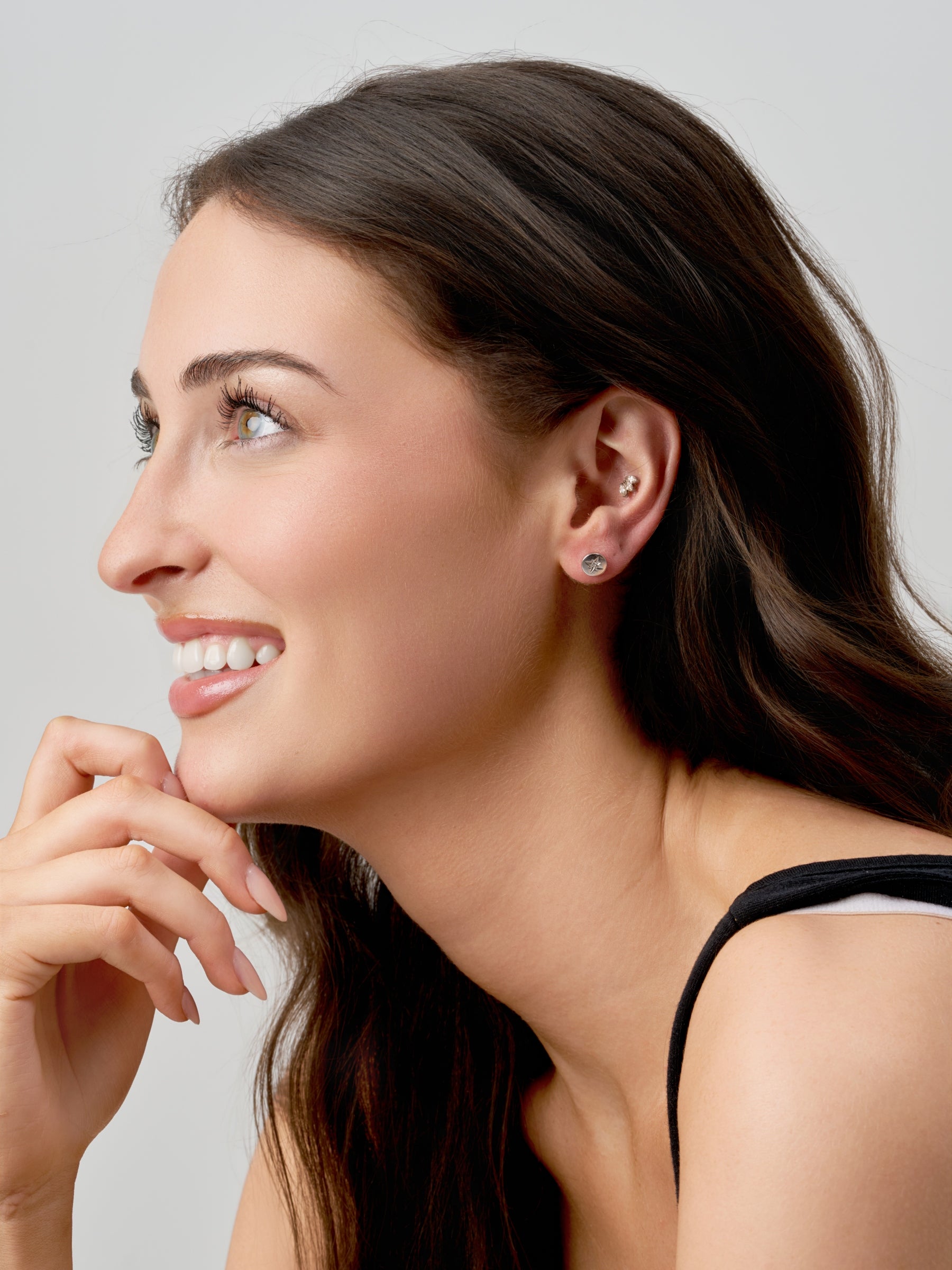 Silver North Star Stud Earrings | Auli