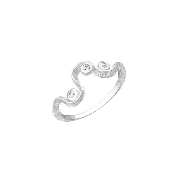 Silver Organic Wave Ring | Mozelle