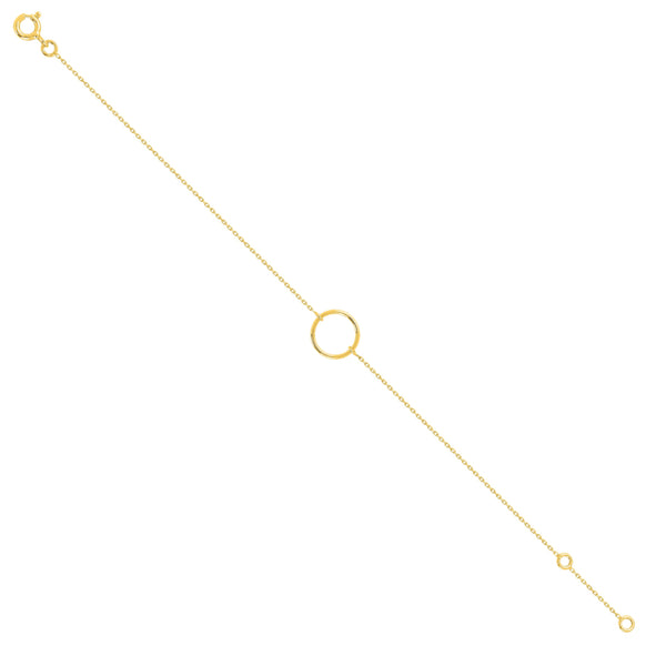 9 Carat Gold Circle Cut Out Bracelet