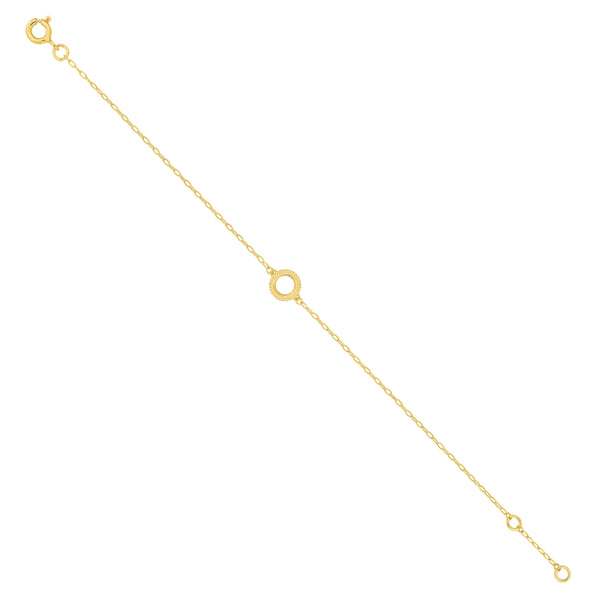 9 Carat Gold Circle Cut Out Bracelet 