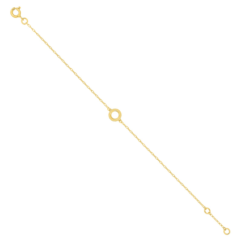 9 Carat Gold Circle Cut Out Bracelet 