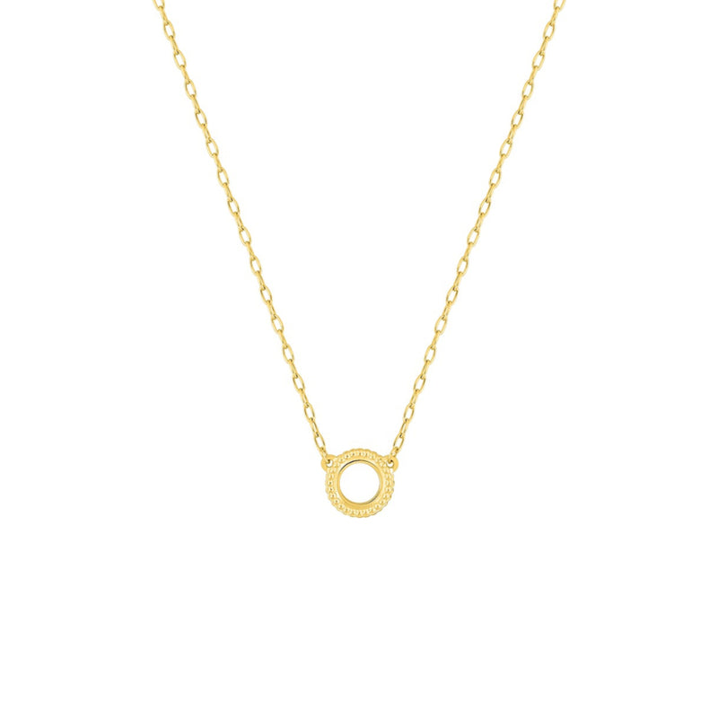 9 Carat Gold Circle Cut Out Necklace
