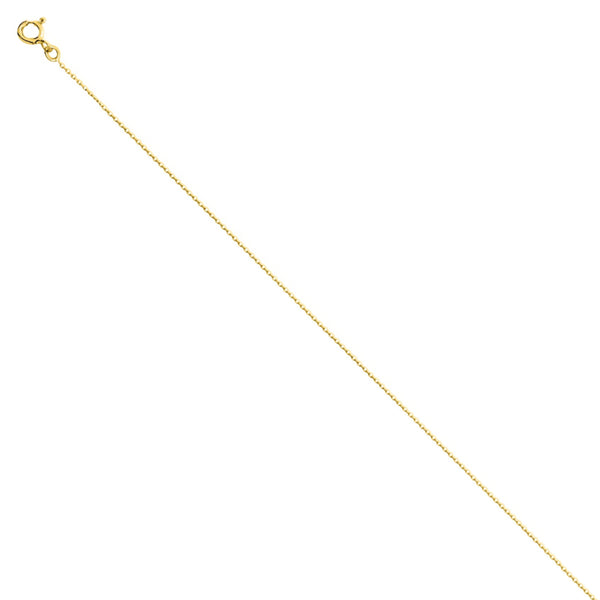 9 Carat Gold Delicate Cable Chain Necklace 