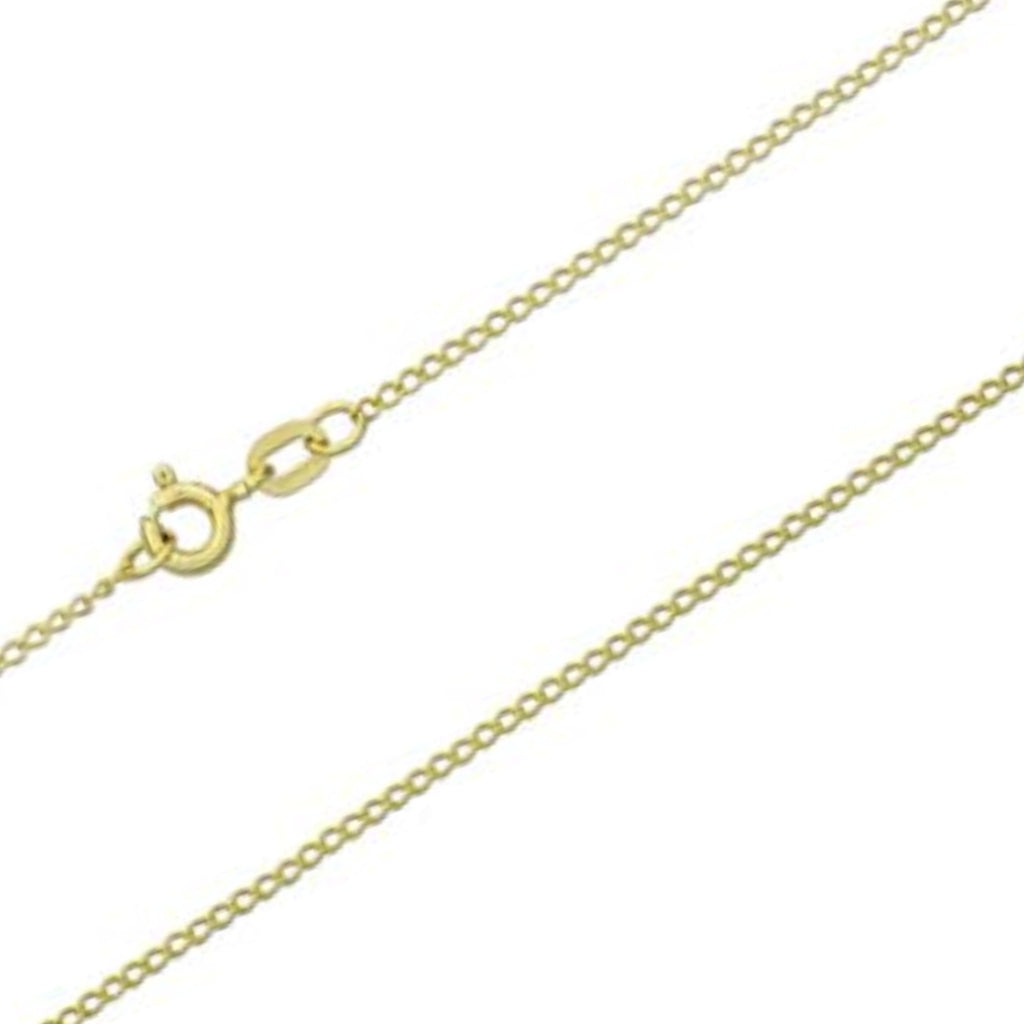 9 Carat Gold Delicate Curb Chain Necklace