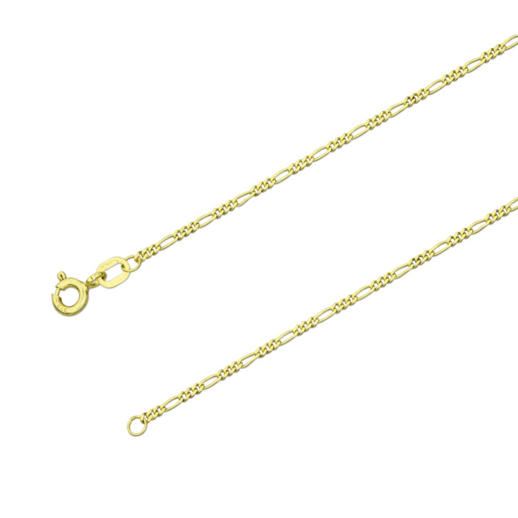 9 Carat Gold Delicate Figaro Chain Necklace