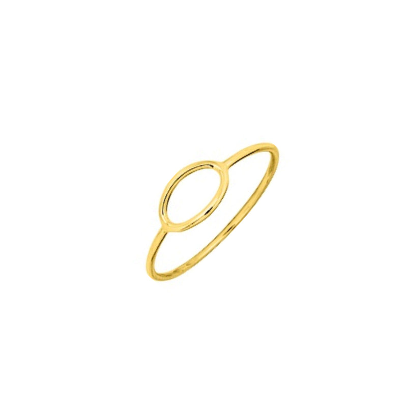 9 Carat Gold Delicate Oval Cut Out Ring
