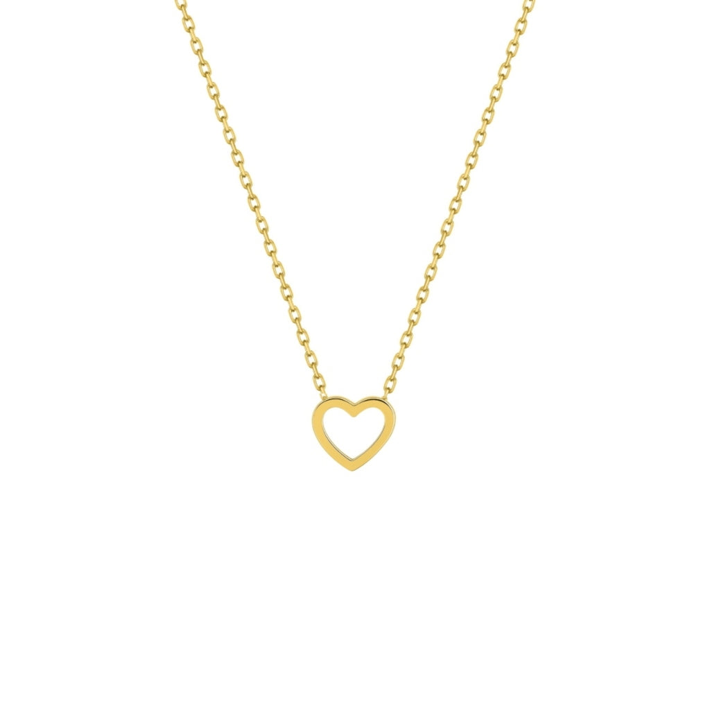 9 Carat Gold Heart Detail Necklace