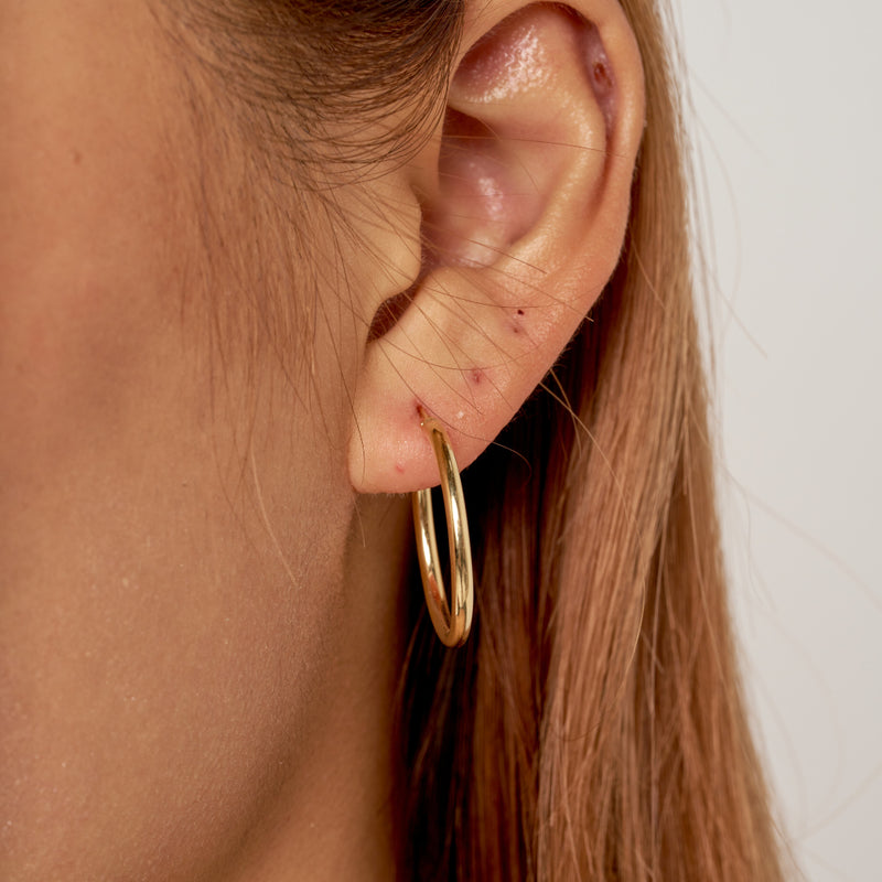 9 Carat Gold Hoop Earrings 2cm