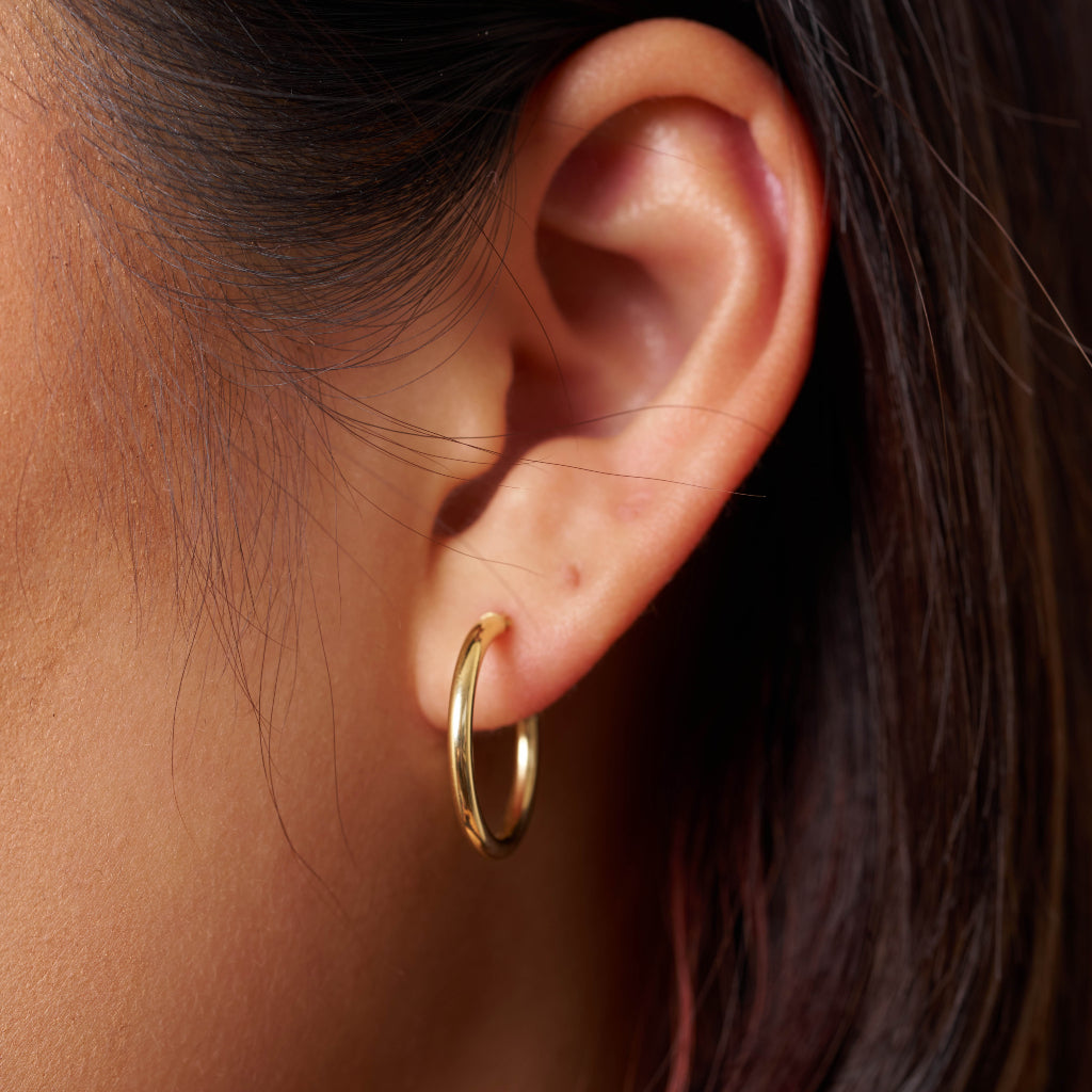 9 Carat Gold Hoop Earrings 2cm