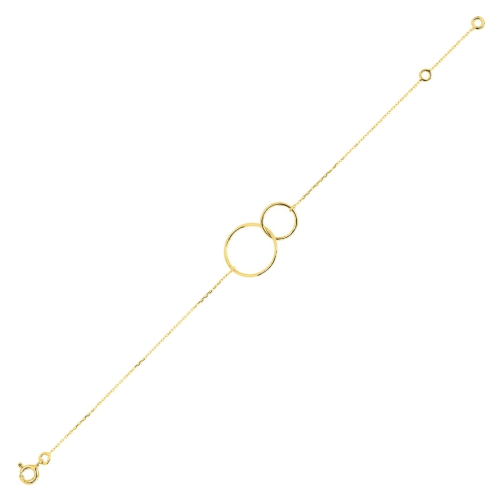 9 Carat Gold Interlocking Circles Bracelet