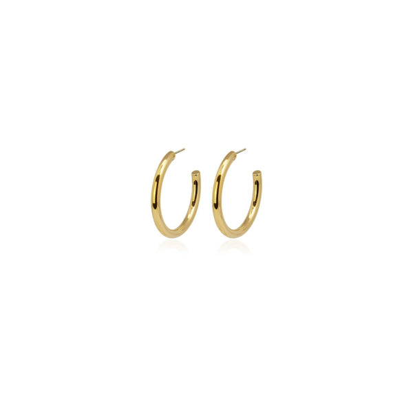 Gold Classic Hoop Stud Earrings