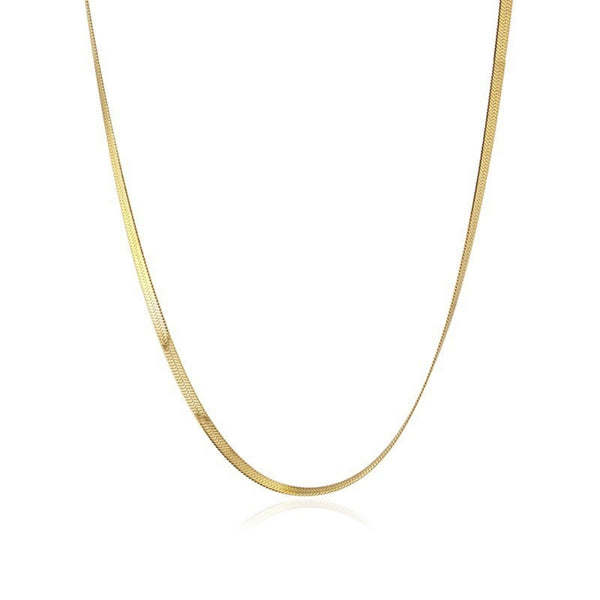 Gold Dainty Herringbone Chain Necklace | Anartxy