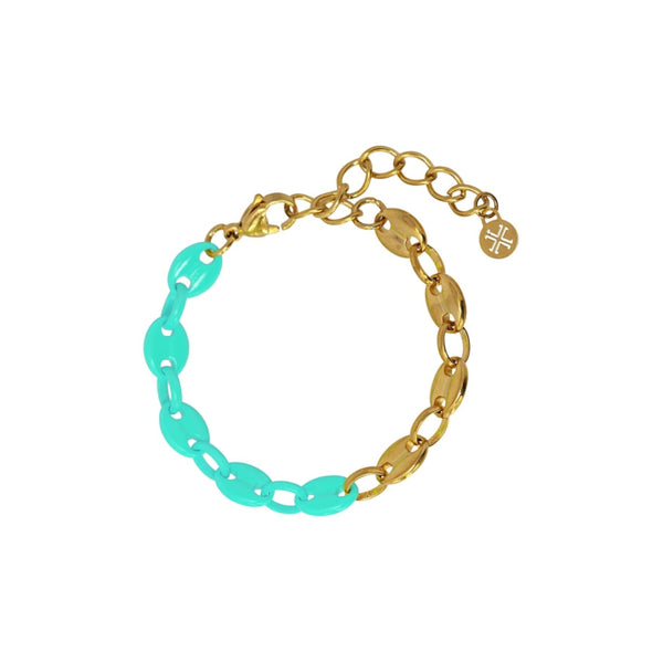 Gold Enamel Link Bracelet | Anartxy