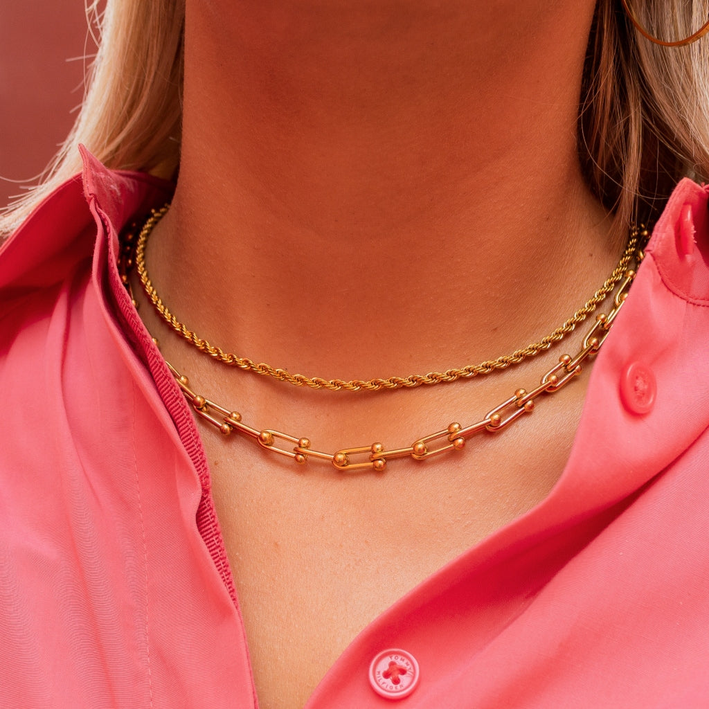 Gold Rope Chain Necklace | Anartxy