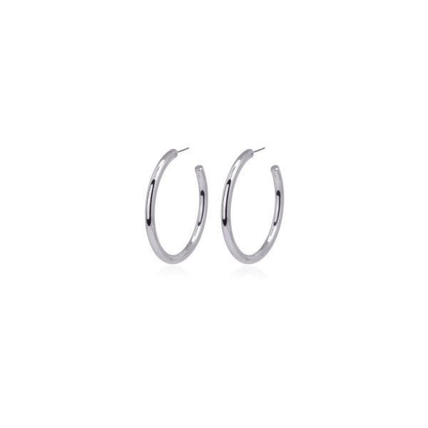 Silver Classic Hoop Stud Earrings | Anartxy