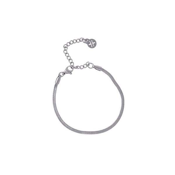 Silver Dainty Herringbone Chain Bracelet | Anartxy