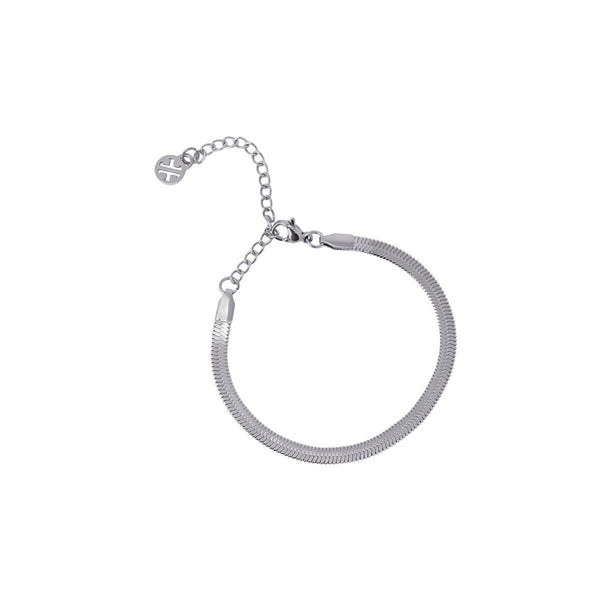 Silver Herringbone Chain Bracelet | Anartxy