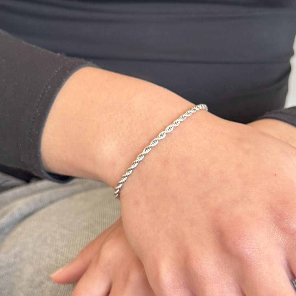 Silver Rope Chain Bracelet | Anartxy