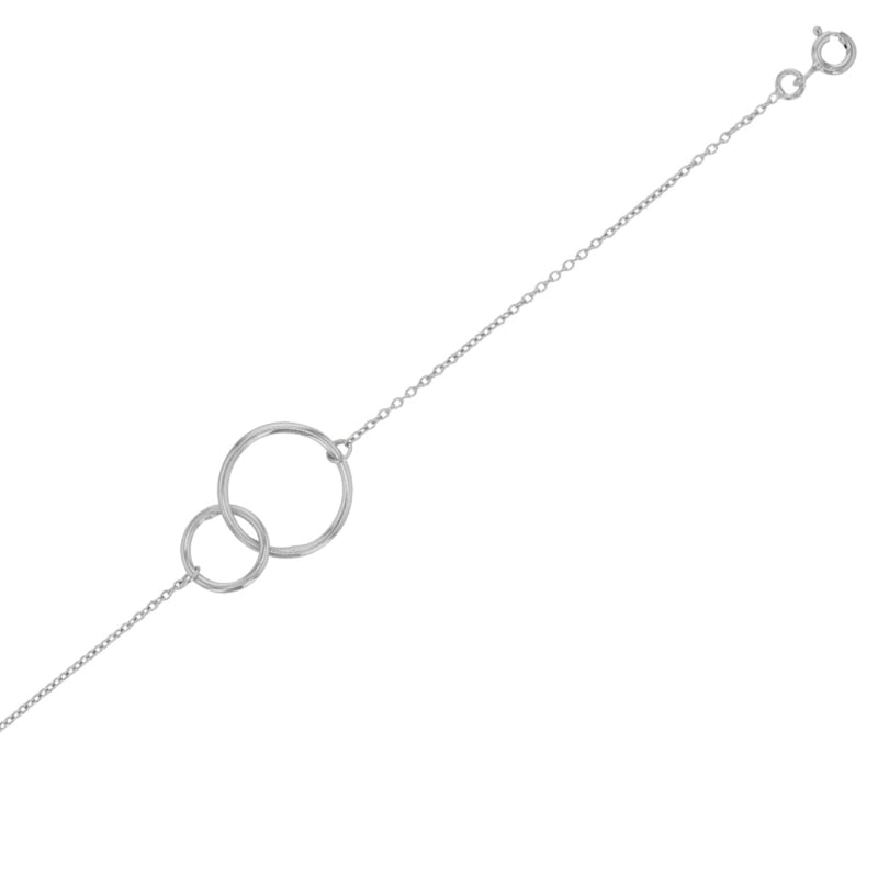Avila Silver Interlocking Circles Bracelet