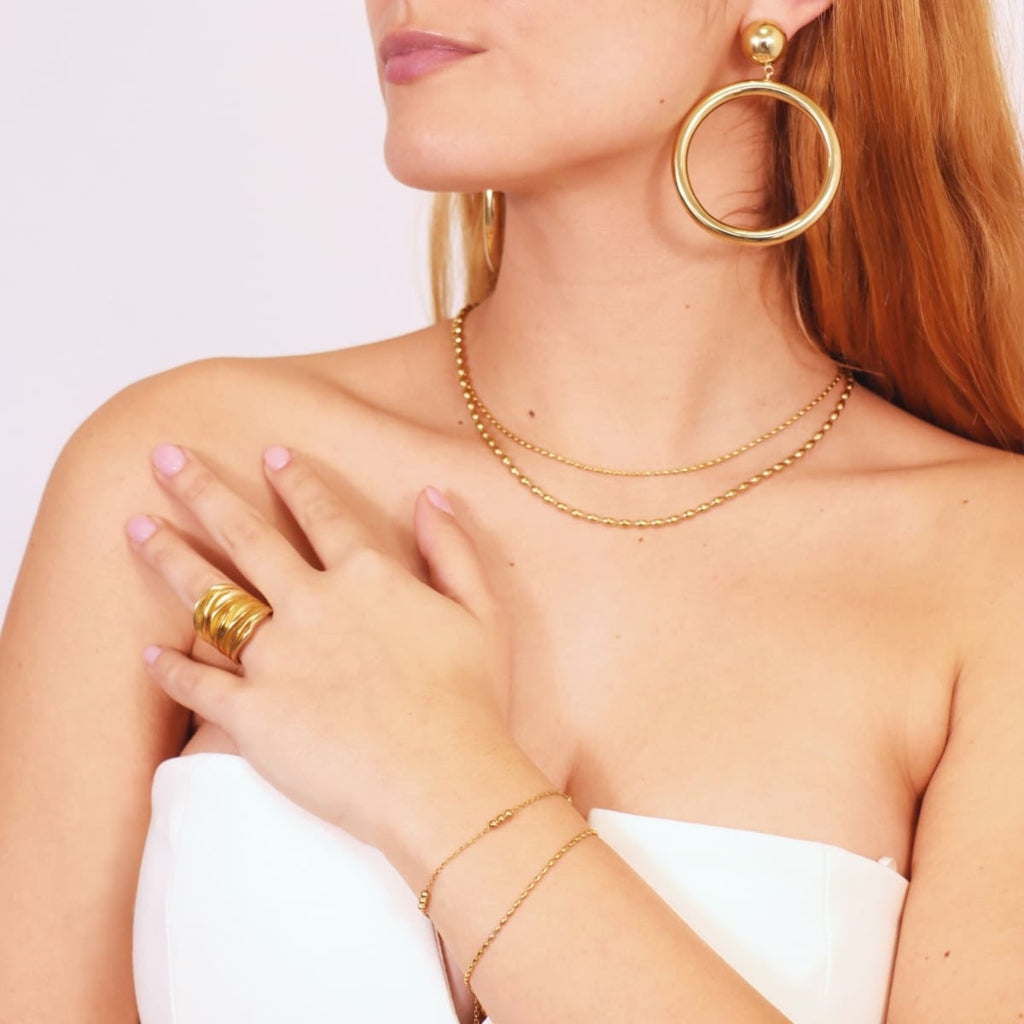 Bead Detail Chain Bracelet | Anartxy