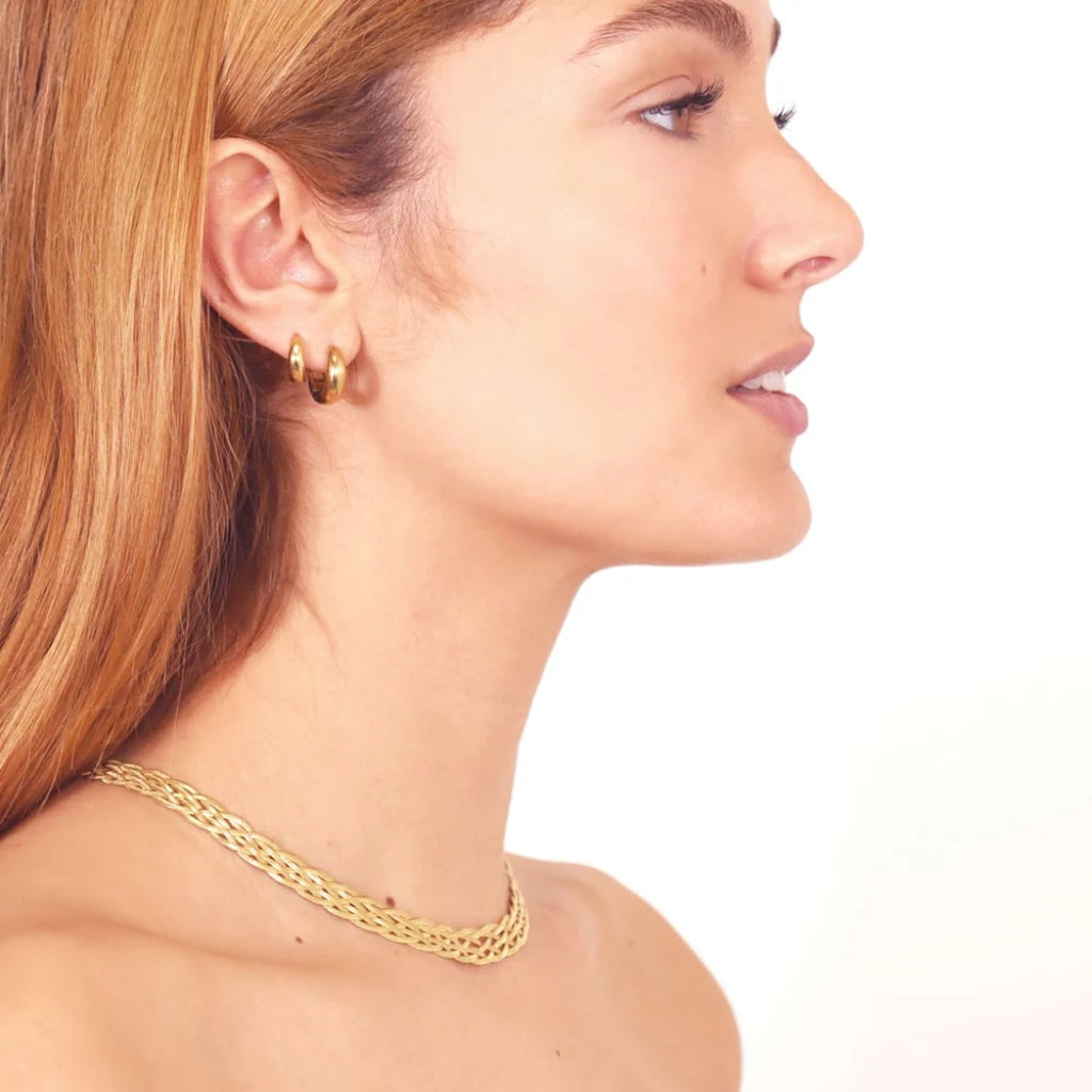 Braided Herringbone Chain Necklace | Anartxy