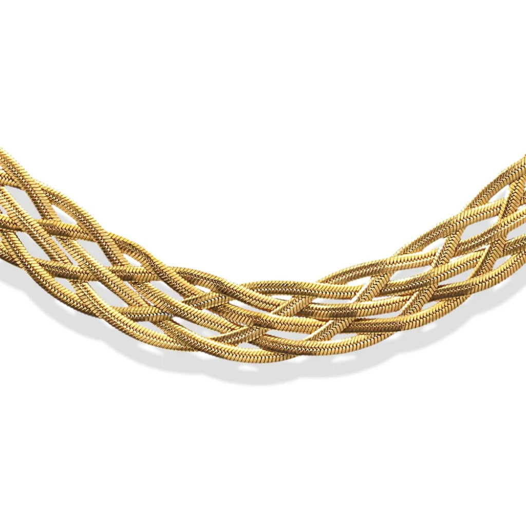 Braided Herringbone Chain Necklace | Anartxy