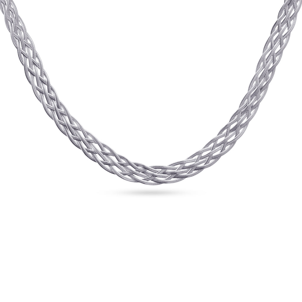 Braided Herringbone Chain Necklace | Anartxy