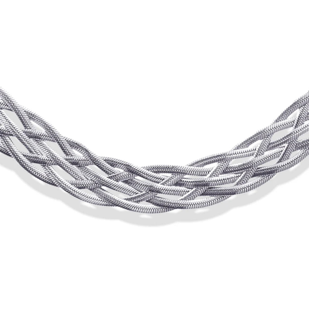 Braided Herringbone Chain Necklace | Anartxy
